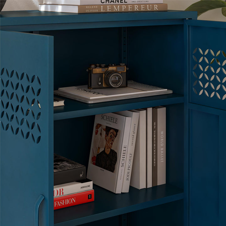 Annie Short Metal 2 Door Cabinet - Deep Ocean Blue