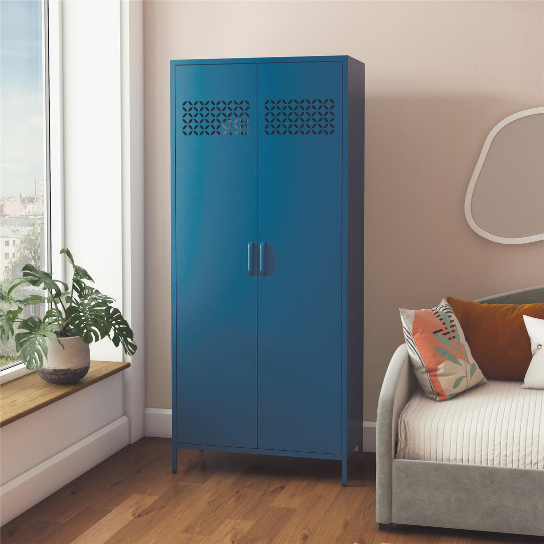 Annie Tall Metal 2 Door Cabinet - Moroccan Blue