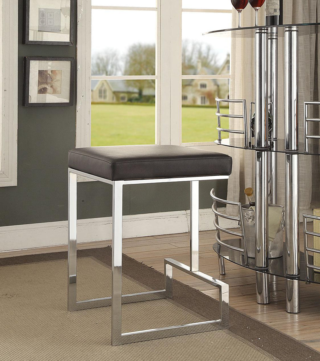 Metal Base counter stool - Black / Silver