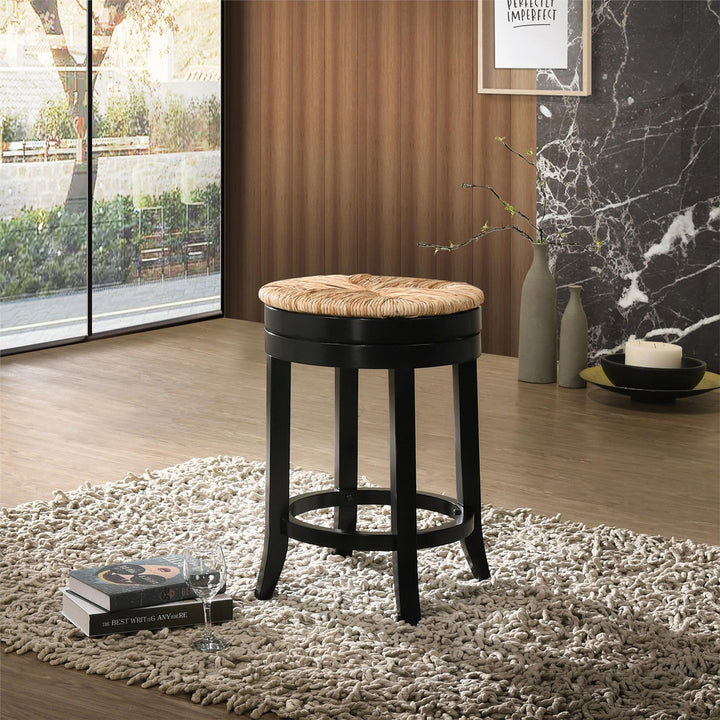 Counter Height Swivel Stool - Black