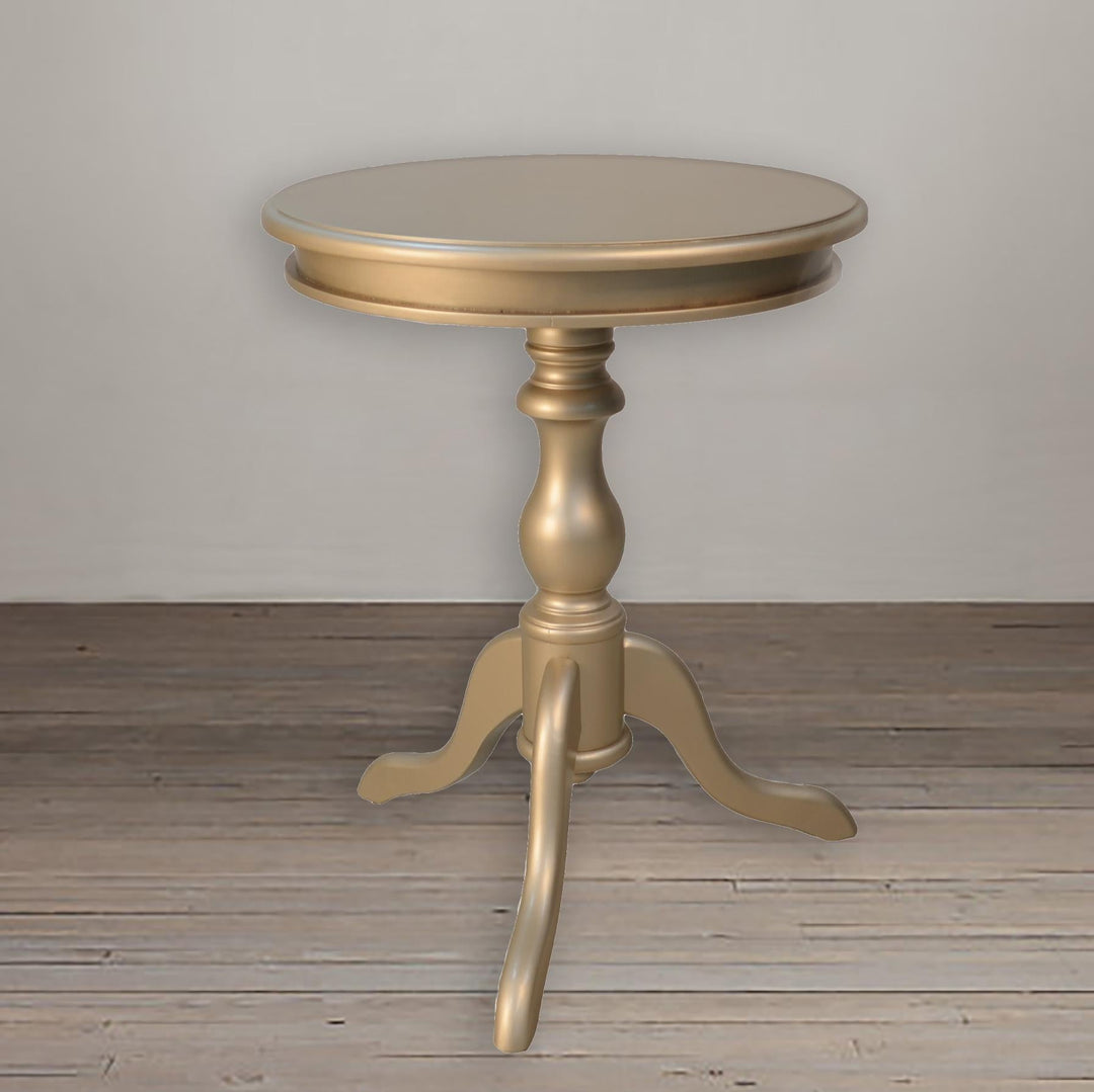 Pedestal Bedside Nightstand - Champagne Gold