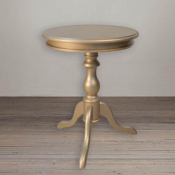 Pedestal Bedside Nightstand - Champagne Gold