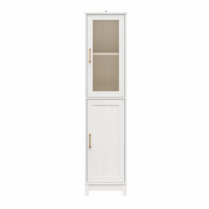 Tess 2 Door Storage Cabinet with Modular Storage Options  -  Ivory Oak