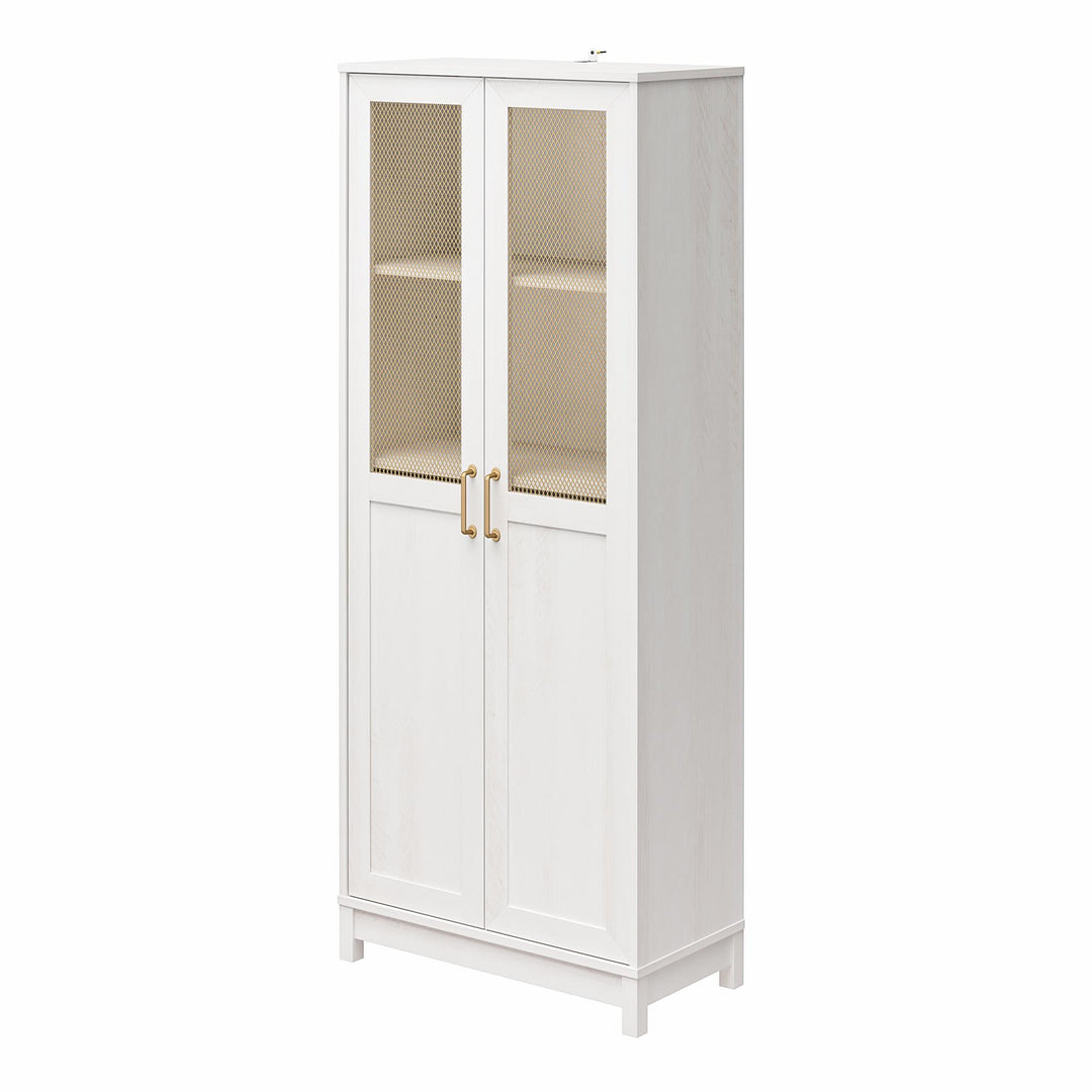 Tess wide cabinet with modular design -  Ivory Oak