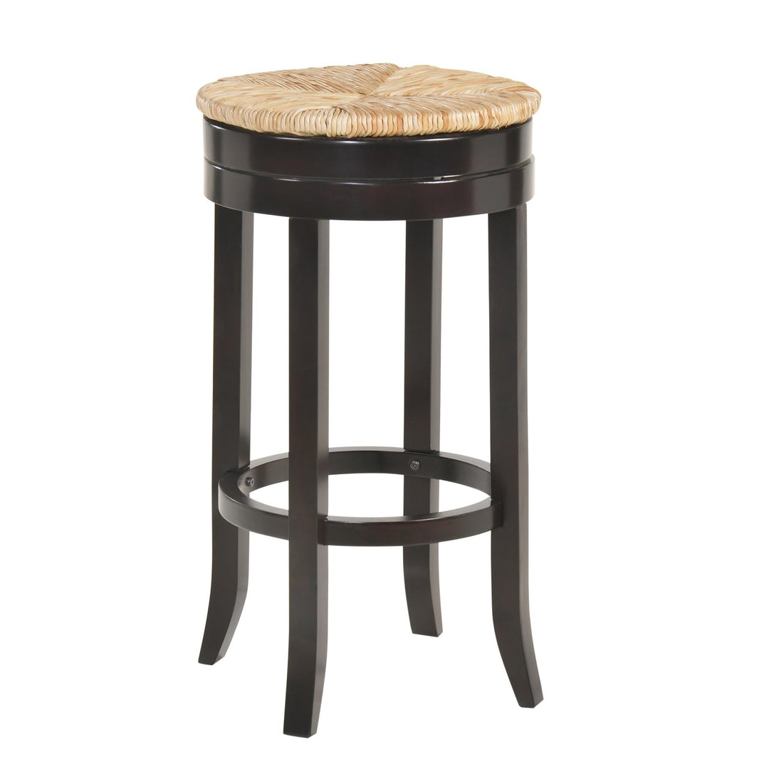 rush seat bar stool - Dark Brown