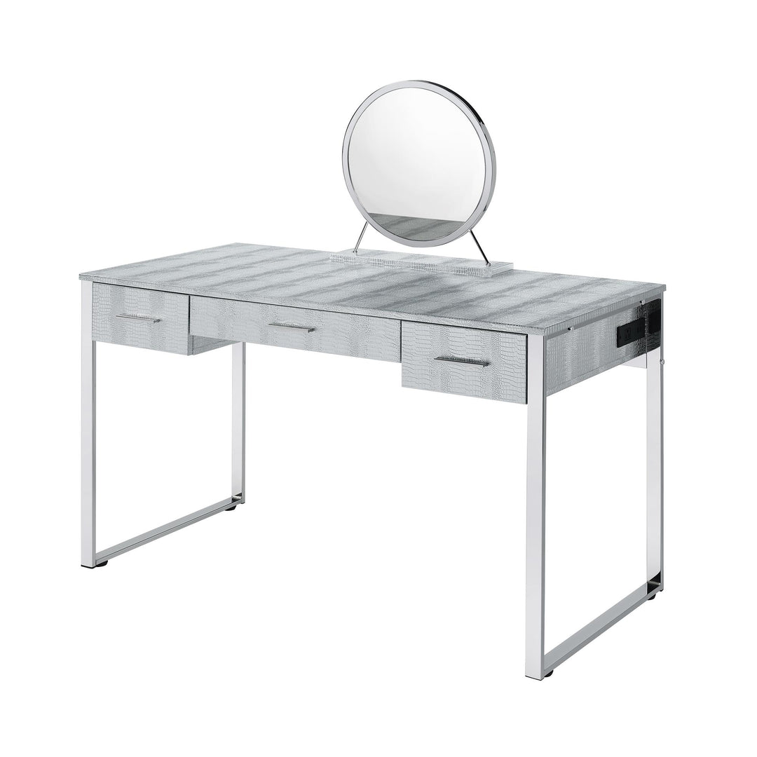 The ultimate vanity experience: Myles set with USB and mirror -  Chrome