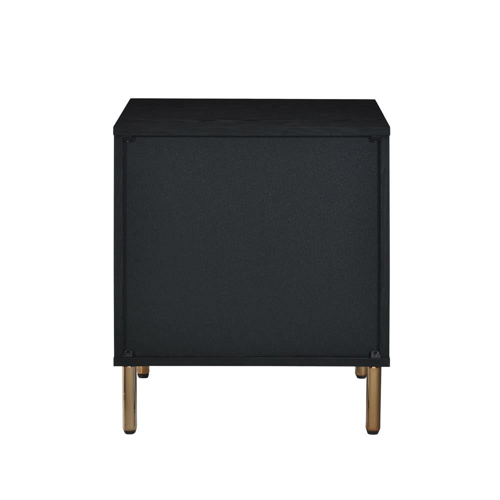 Myles bedroom furniture with gold highlights -  Black