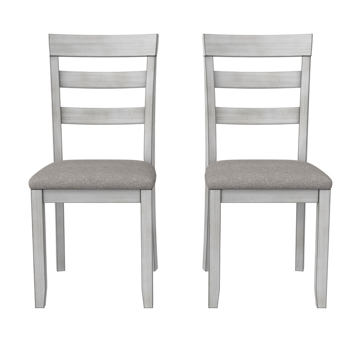DHP Jersey 2-Piece Wood Dining Chair Set, Oyster White Shell - Set of 2 -  Oyster 