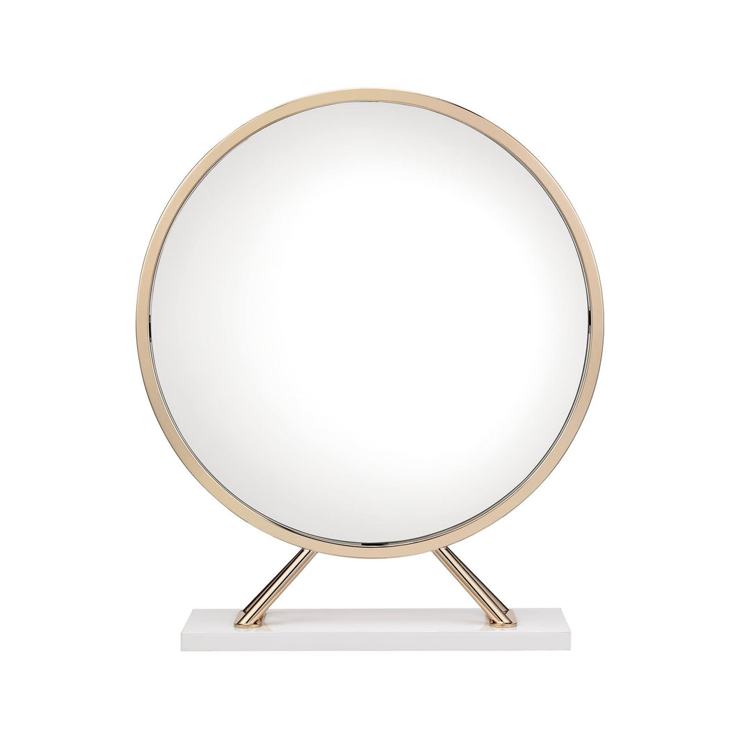 Midriaks stylish mirror and seat for vanity -  Champagne Gold