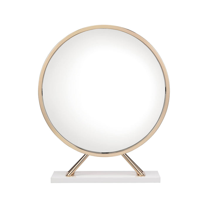 Midriaks stylish mirror and seat for vanity -  Champagne Gold