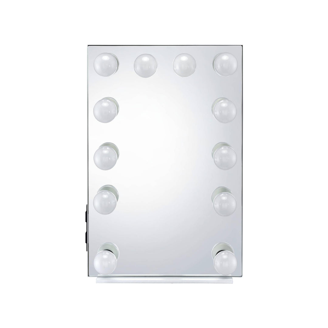 Asa Accent Mirror with Sturdy Base - White