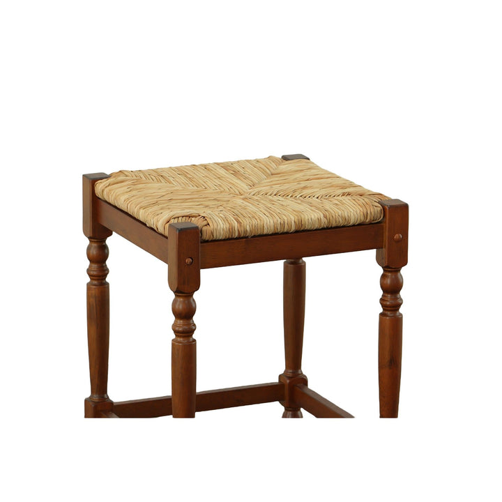 Mabel Counter Stool with Backrest and Armrests - Chestnut
