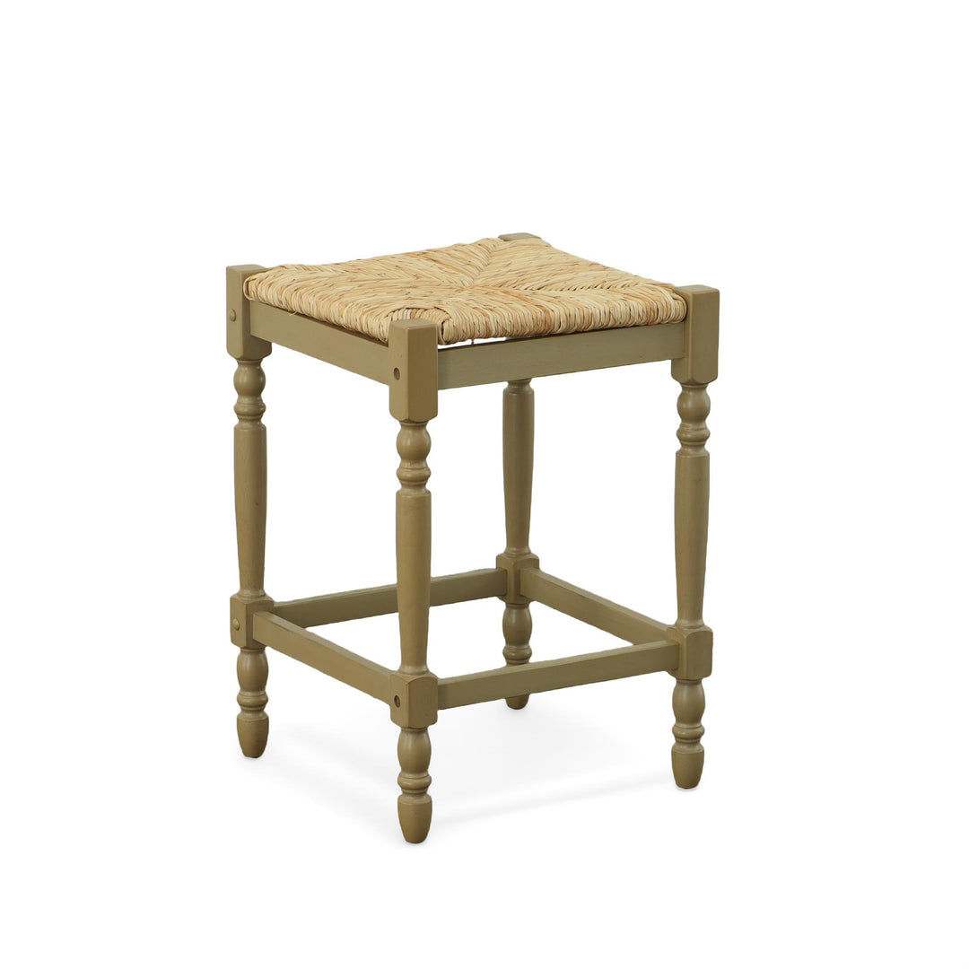 counter stool with hardwood legs - Grey