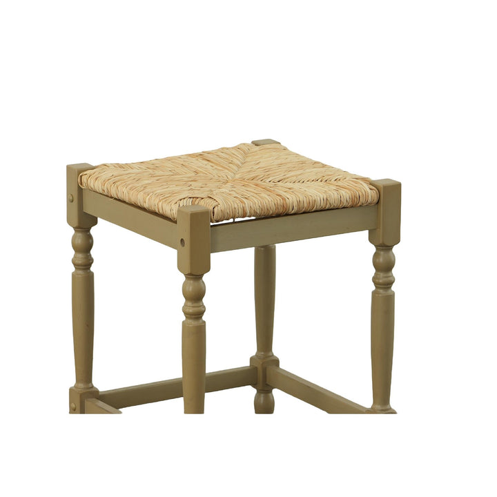 backless counter stool with hardwood legs - Grey