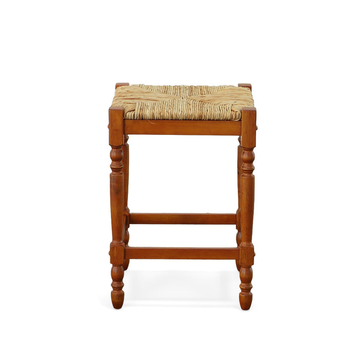 Rush seat counter stool - Walnut