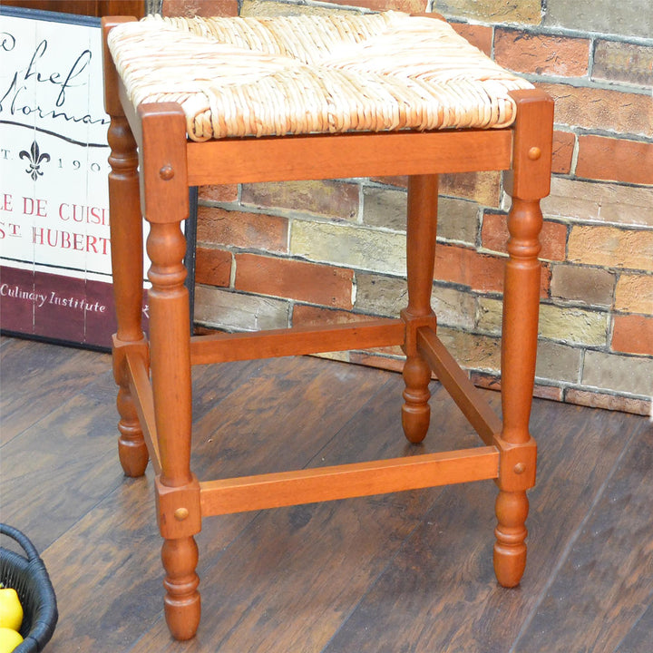 Solid Asian Hardwood Legs on Counter Stools - Walnut