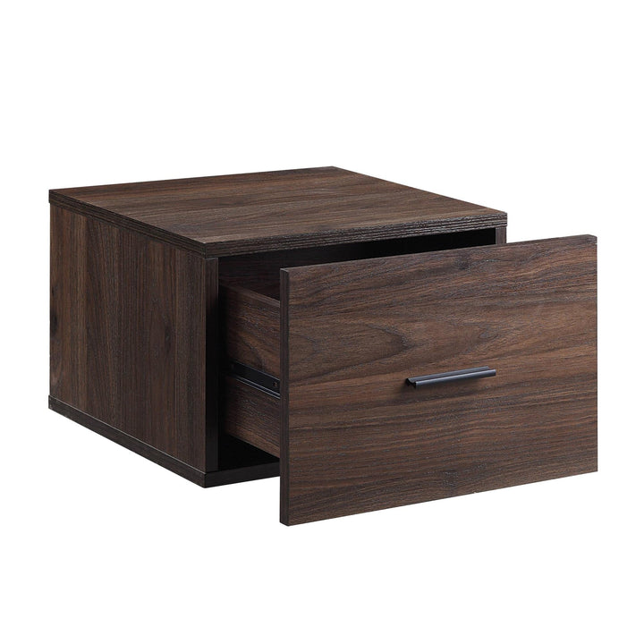 Metal center glide modular storage drawer - Walnut
