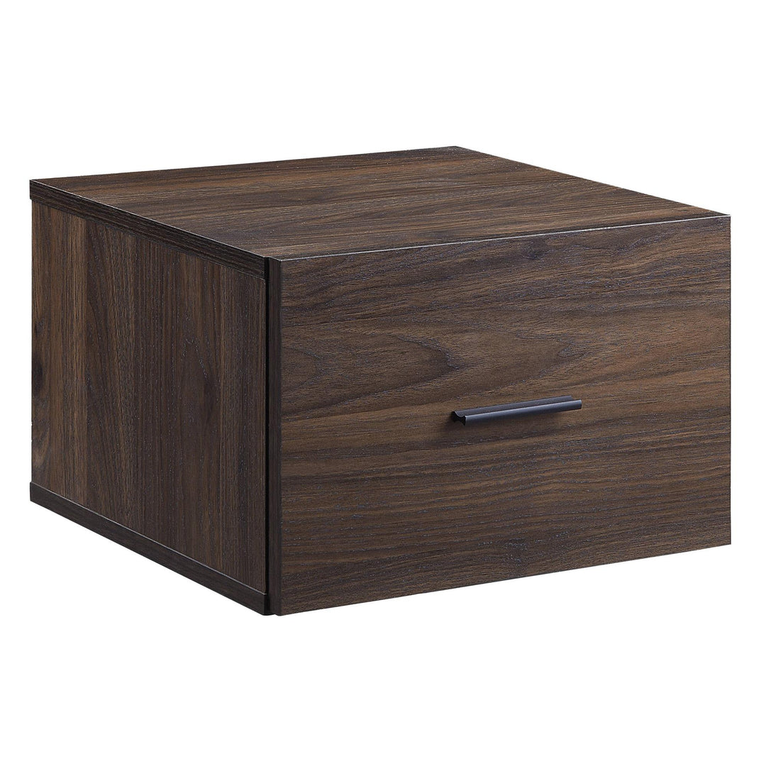 Small modular storage drawer for gaming console - Walnut