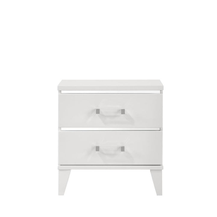 Chelsie Nightstand with 2 Storage Drawers - White