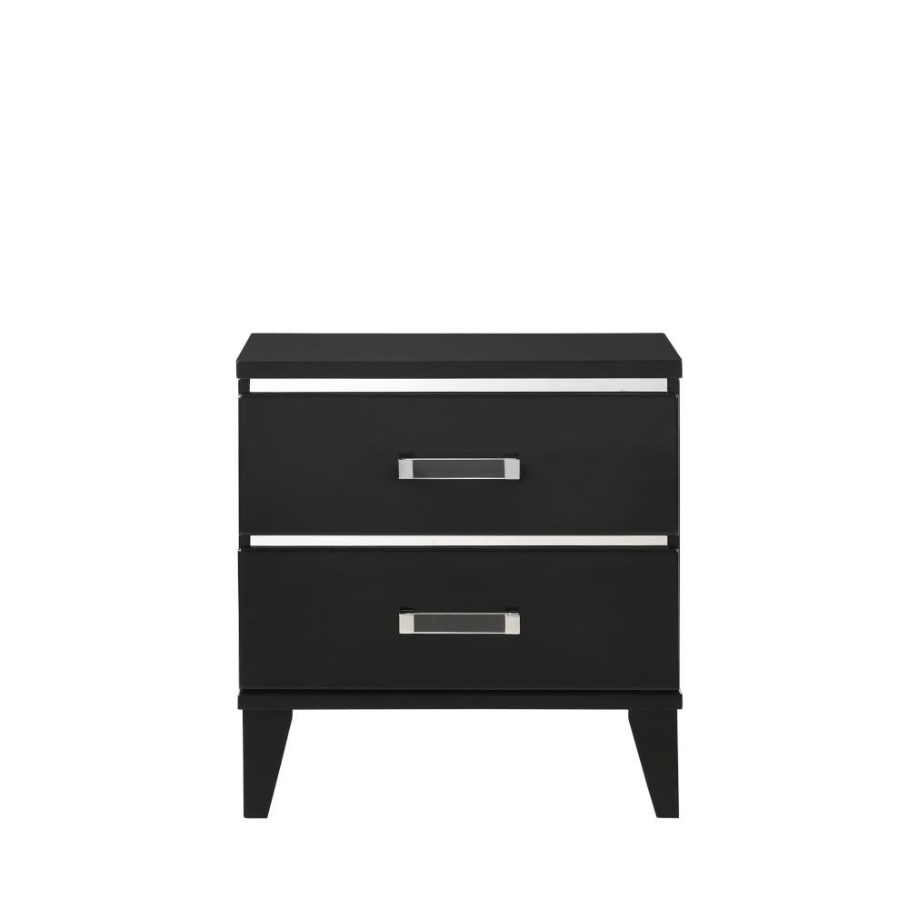 Chelsie Nightstand with 2 Storage Drawers - Black