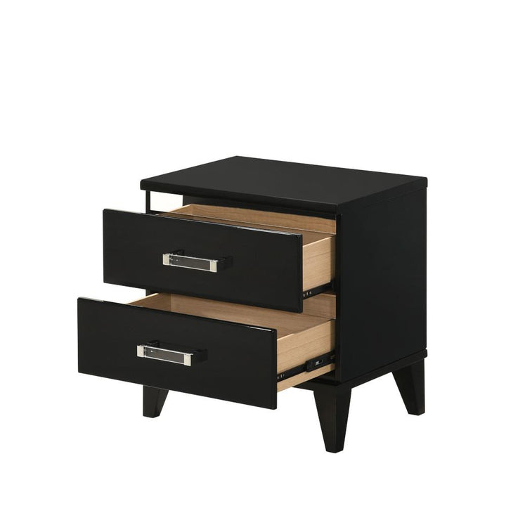 small nightstand with two drawers - Black
