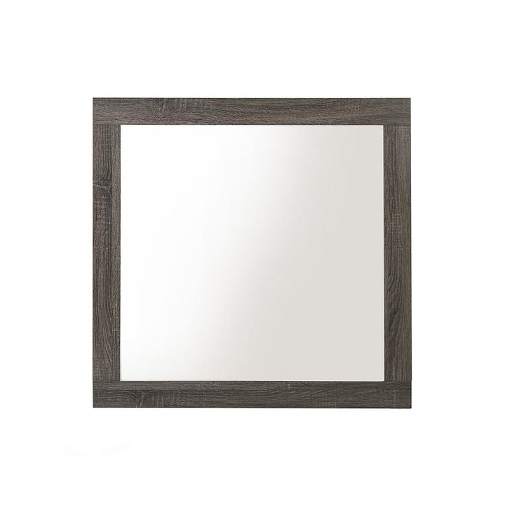 Avantika Rustic Framed Mirror - Gray Oak