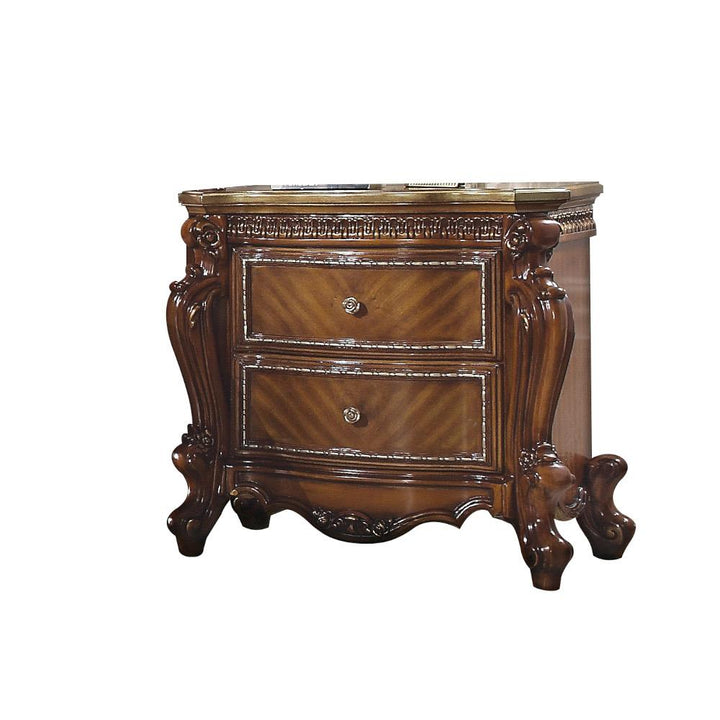 Picardy Vintage Wood Nightstand with 2 Drawers - Honey
