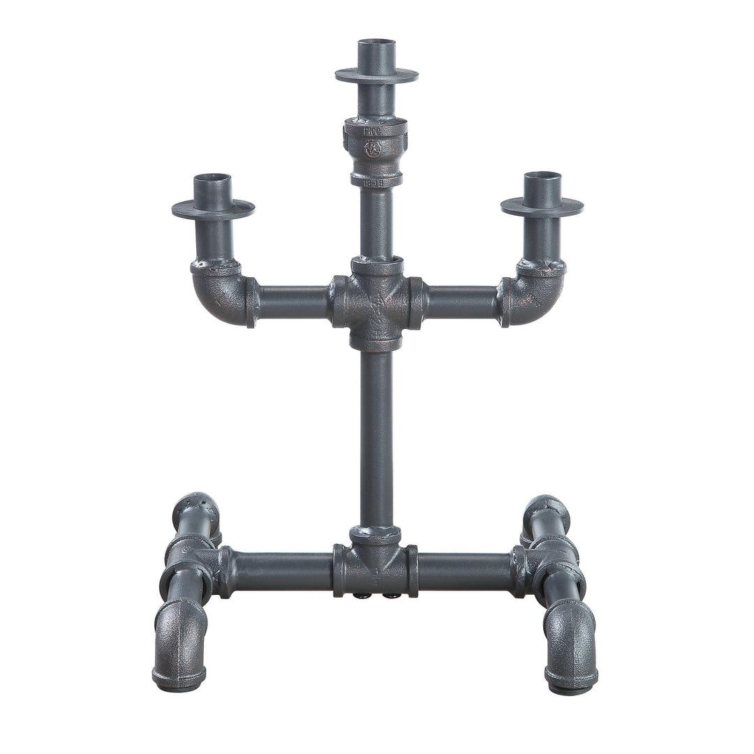 Brantley Water Pipe Style Candle Holder - Ashen Gray