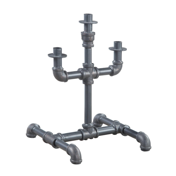 Modern style Water Pipe Style Candle Holder - Ashen Gray