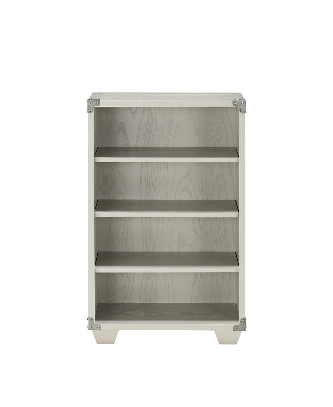 Bookcase with 4 Open Compartments and 3 Shelves - Gray