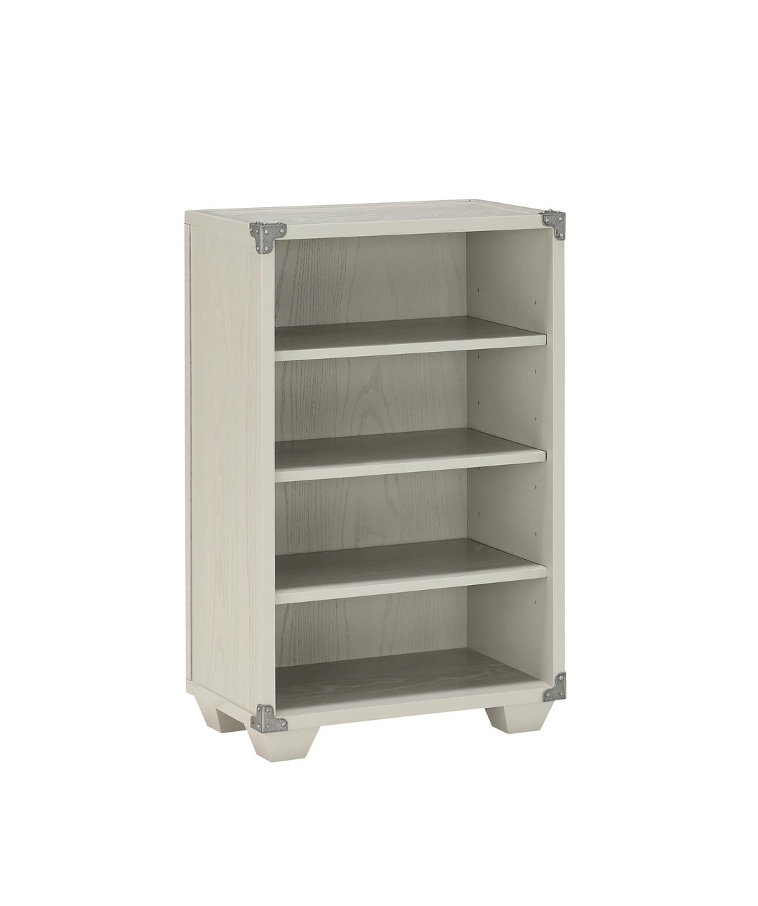 3-stepped book storage with four bays - Gray