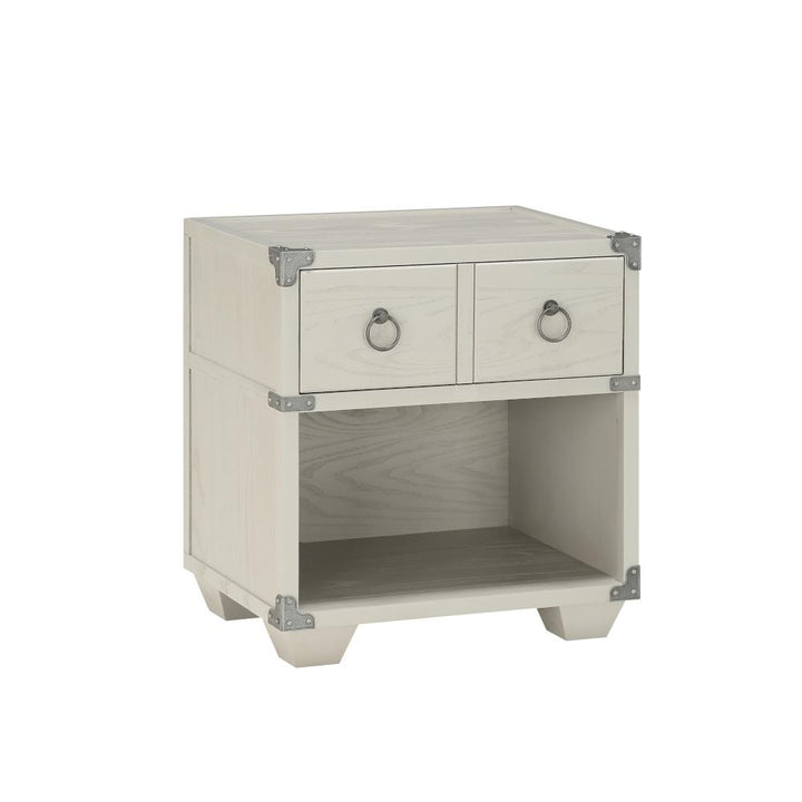 single drawer nightstand with usb port - Gray