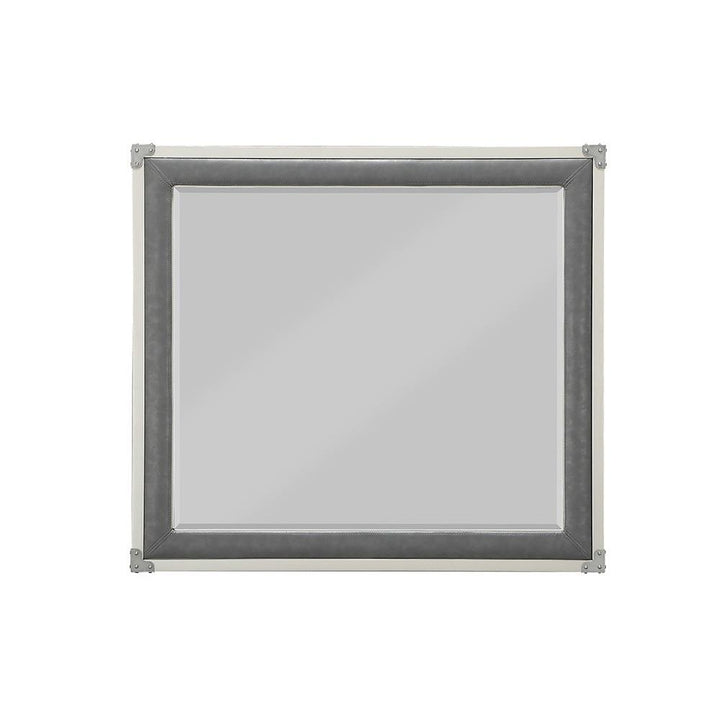 Orchest Rectangular Mirror with Beveled Edge - Gray