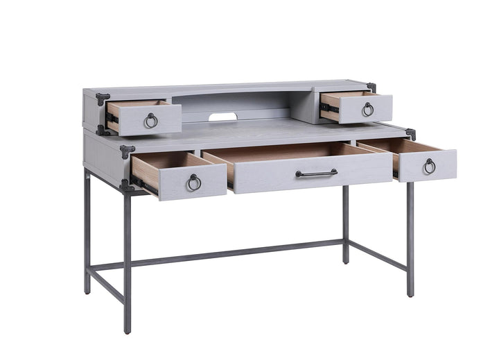 Vada Hutch with 2 Storage Drawers - Gray
