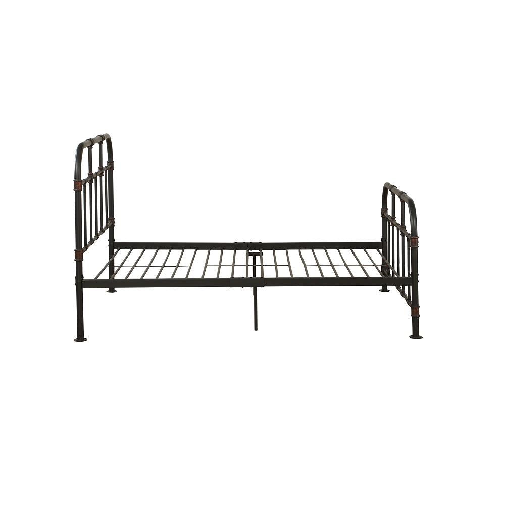 Sleep in style with Nicipolis vintage pipe metal bed -  Gray  -  Full