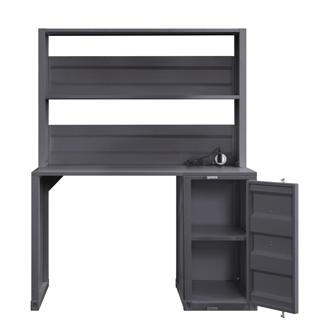 Metal writing desk for small space - Antique Gunmetal