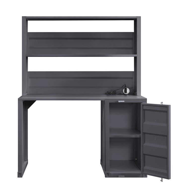 Metal writing desk for small space - Antique Gunmetal