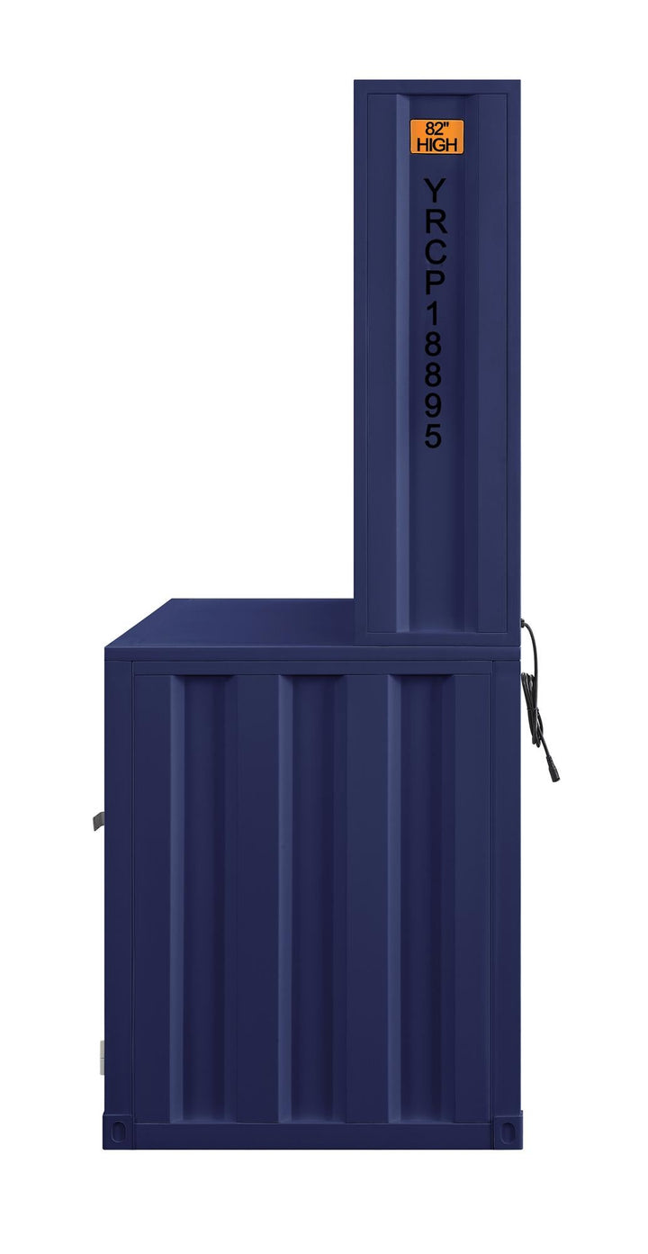 small writing desk with storage - Blue
