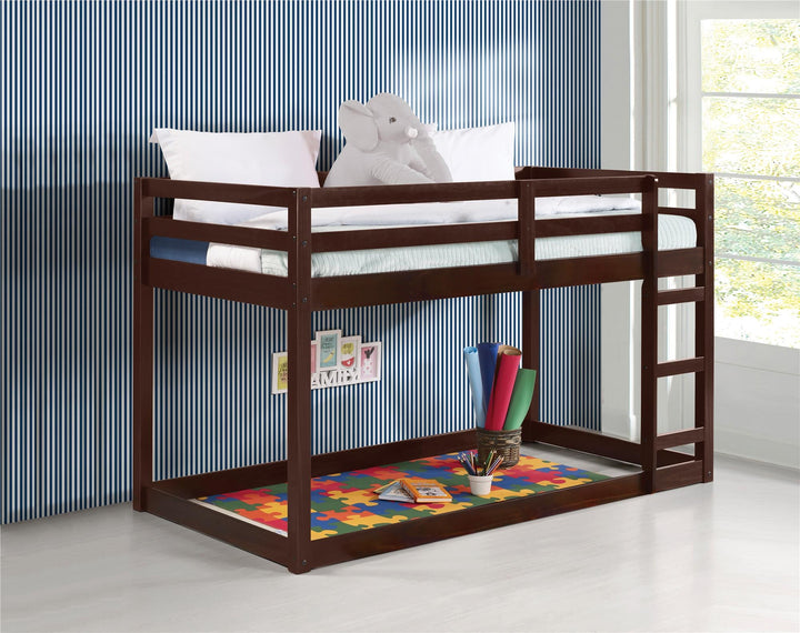 Gaston loft bed with enhanced slat support -  Espresso
