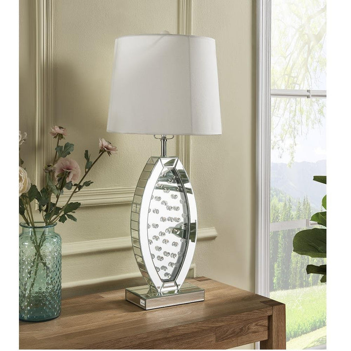 Oval base luxurious Table Lamp - Chrome