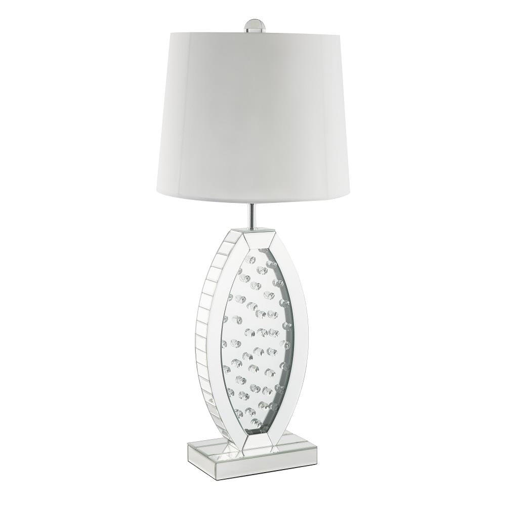 Faux Crystal Inlay Table Lamp - Chrome