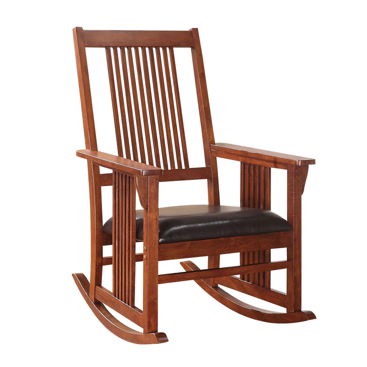 Kloris Wood Rocking Chair with Upholstered Seat  -  N/A