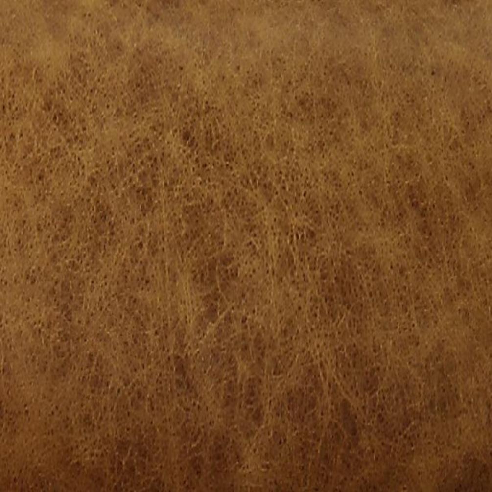 square leather ottoman - Brown