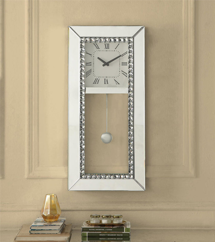 Glamorous pendulum clocks Lotus design -  Chrome