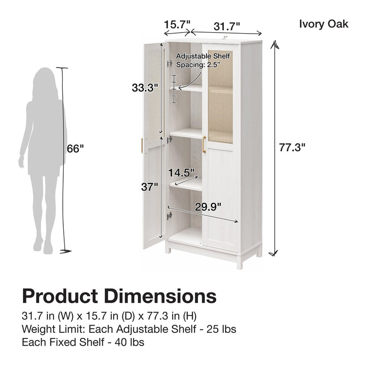 Premium Tess modular storage cabinets -  Ivory Oak
