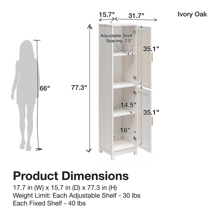 Furniture with adjustable storage options -  Ivory Oak