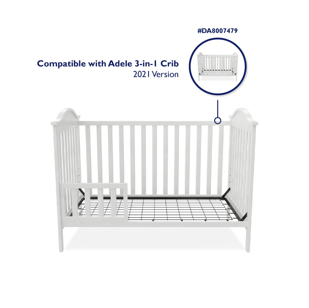 Adele Toddler Guardrail to Convert Crib into a Toddler Bed - White