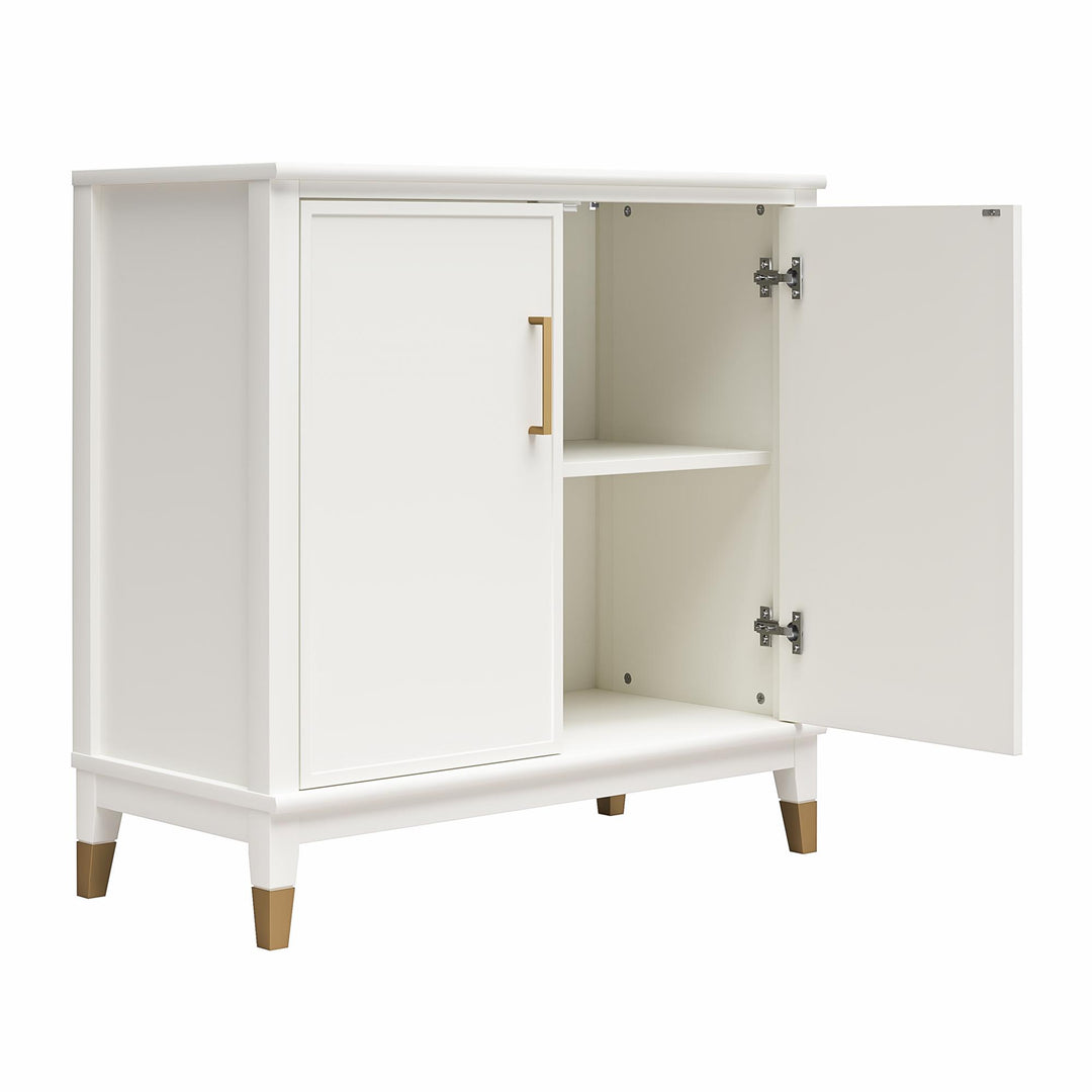 Two-door cabinet with contemporary design -  White