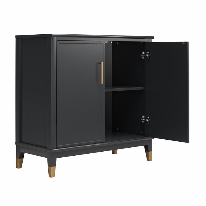 Westerleigh 2 Door Accent Cabinet - Black