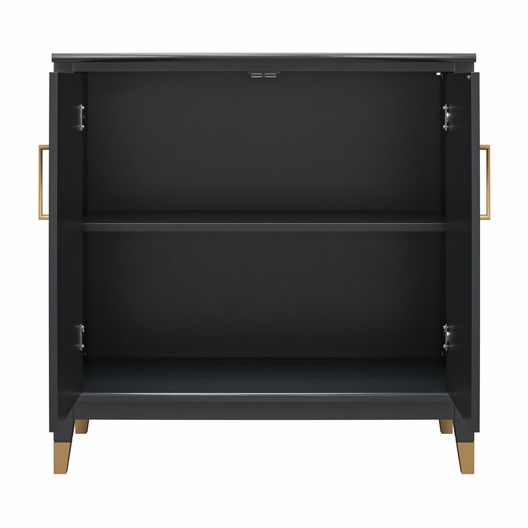 Elegant 2 door cabinets by Westerleigh -  Black